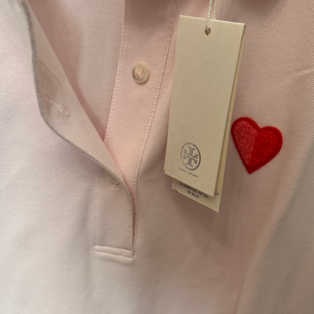 Tory Sport Pink Polo Shirt for Women - Picture 3 of 4